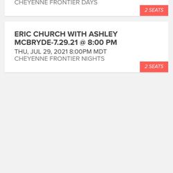 Two Eric Church Tickets Available for Cheyenne Frontier Days  Thumbnail