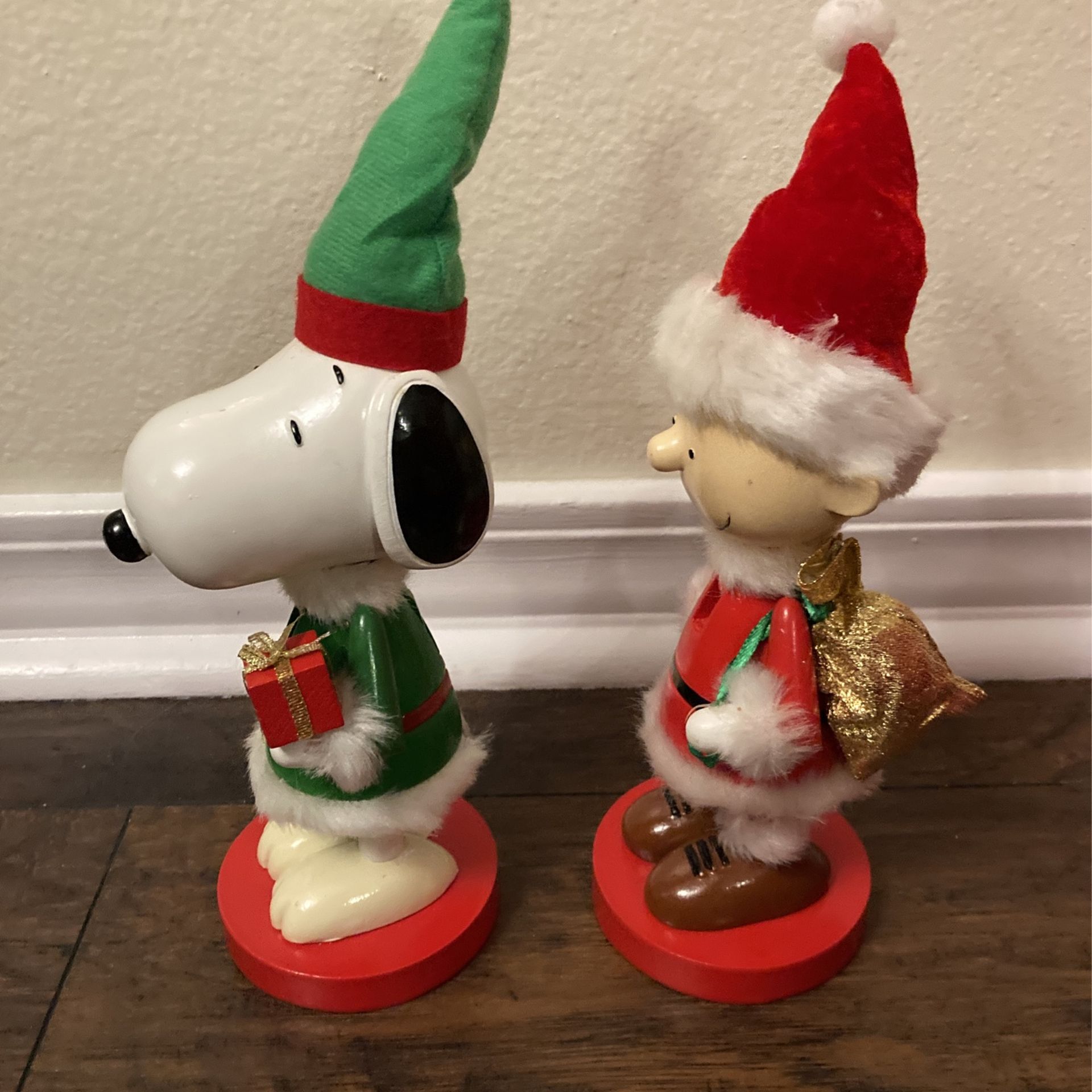Snoopy and Charlie Brown Decorative Nutcrackers