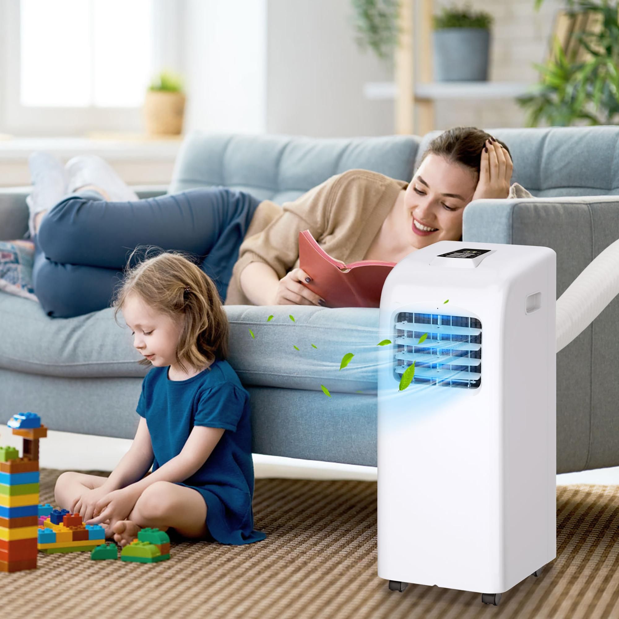 Costway 8000 BTU Portable Air Conditioner & Dehumidifier Function Remote W/ Window Kit
