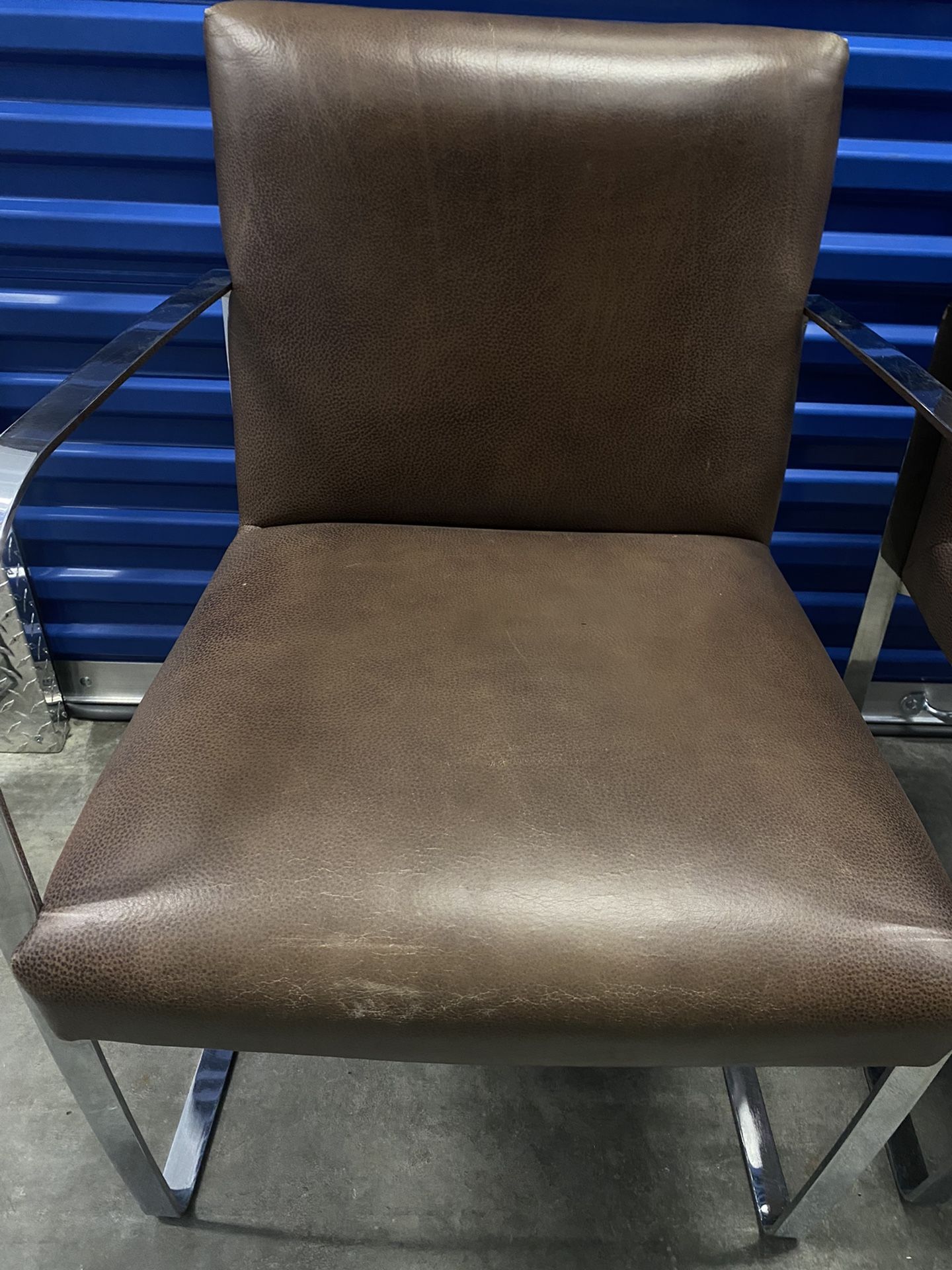 Brown Vinyl+chrome Chairs