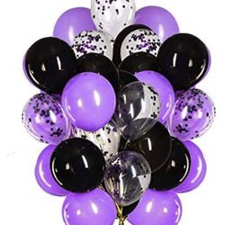 PURPLE AND BLACK PARTY BALLOONS 🎈  Thumbnail