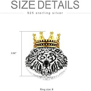 Mens Size 10 925 Silver Ring