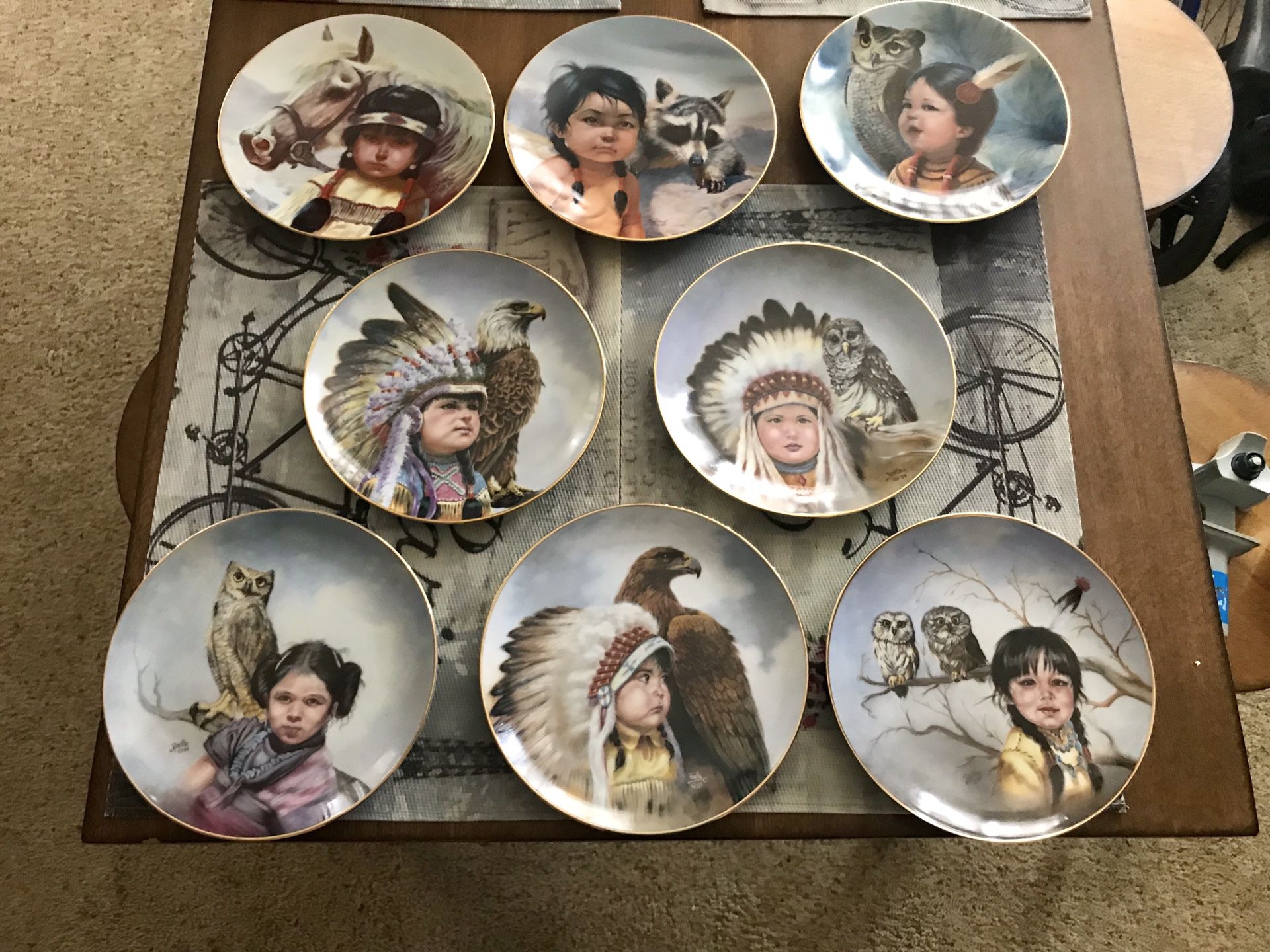 Details about   Gregory perillo plates America's Indian Children's Set 