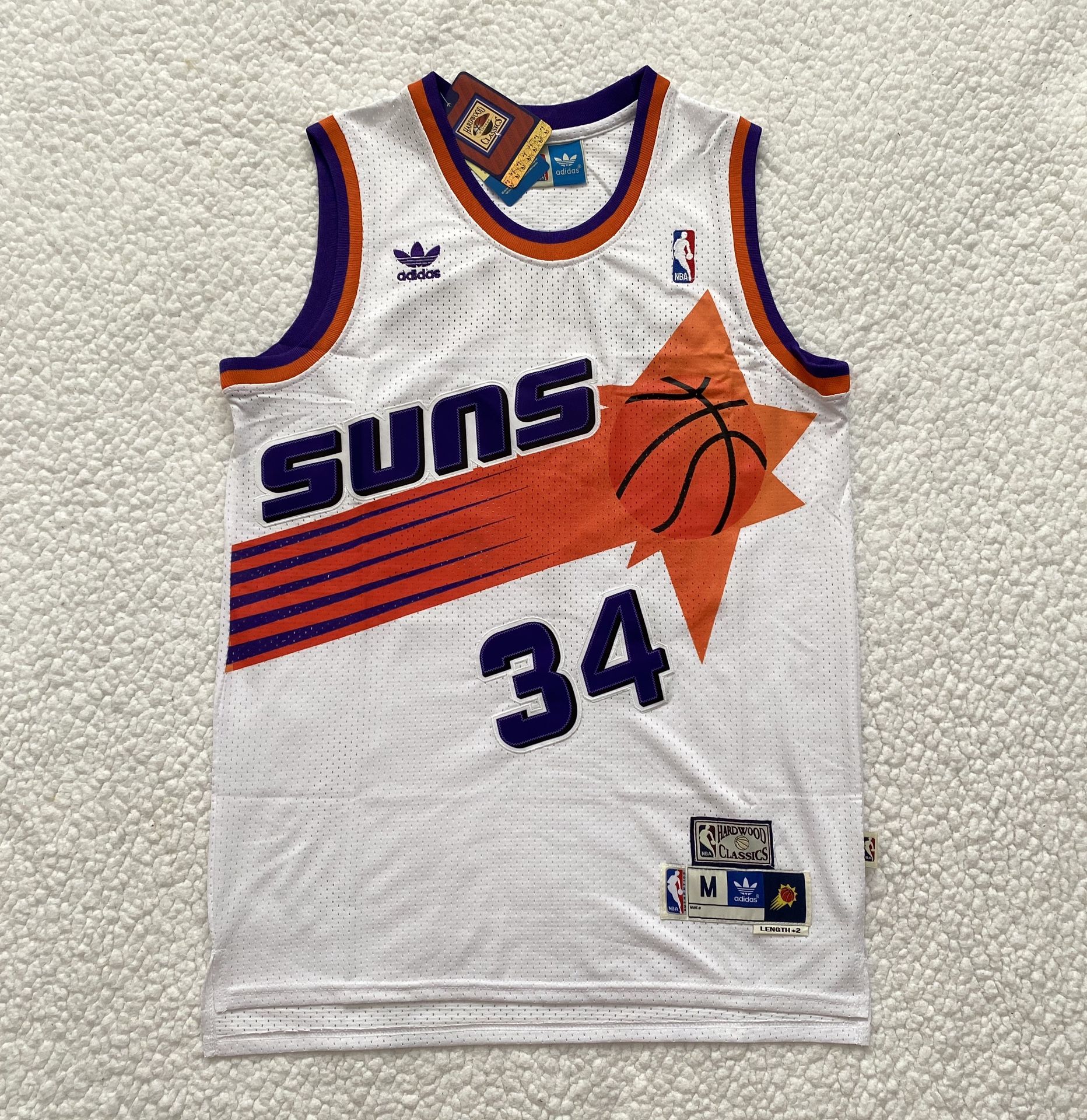Charles Barkley Phoenix Suns Basketball Jersey - NBA Retro Vintage White Basketball Jersey - Brand New - Menโs - Size L / XL