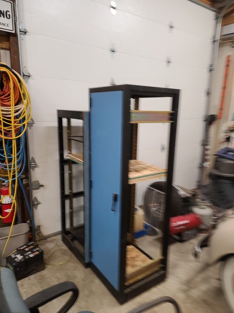 EXCELLENT SHAPE METAL SERVER RACKS OR GREAT SHELVING