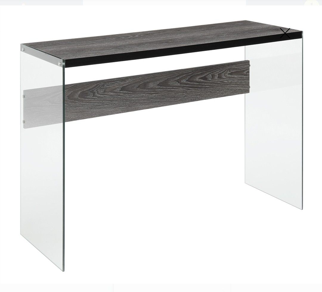 Sleek, Console Table w/ Glass support for Entryway, Foyer, Home Office, Hallway (multiple finish)
