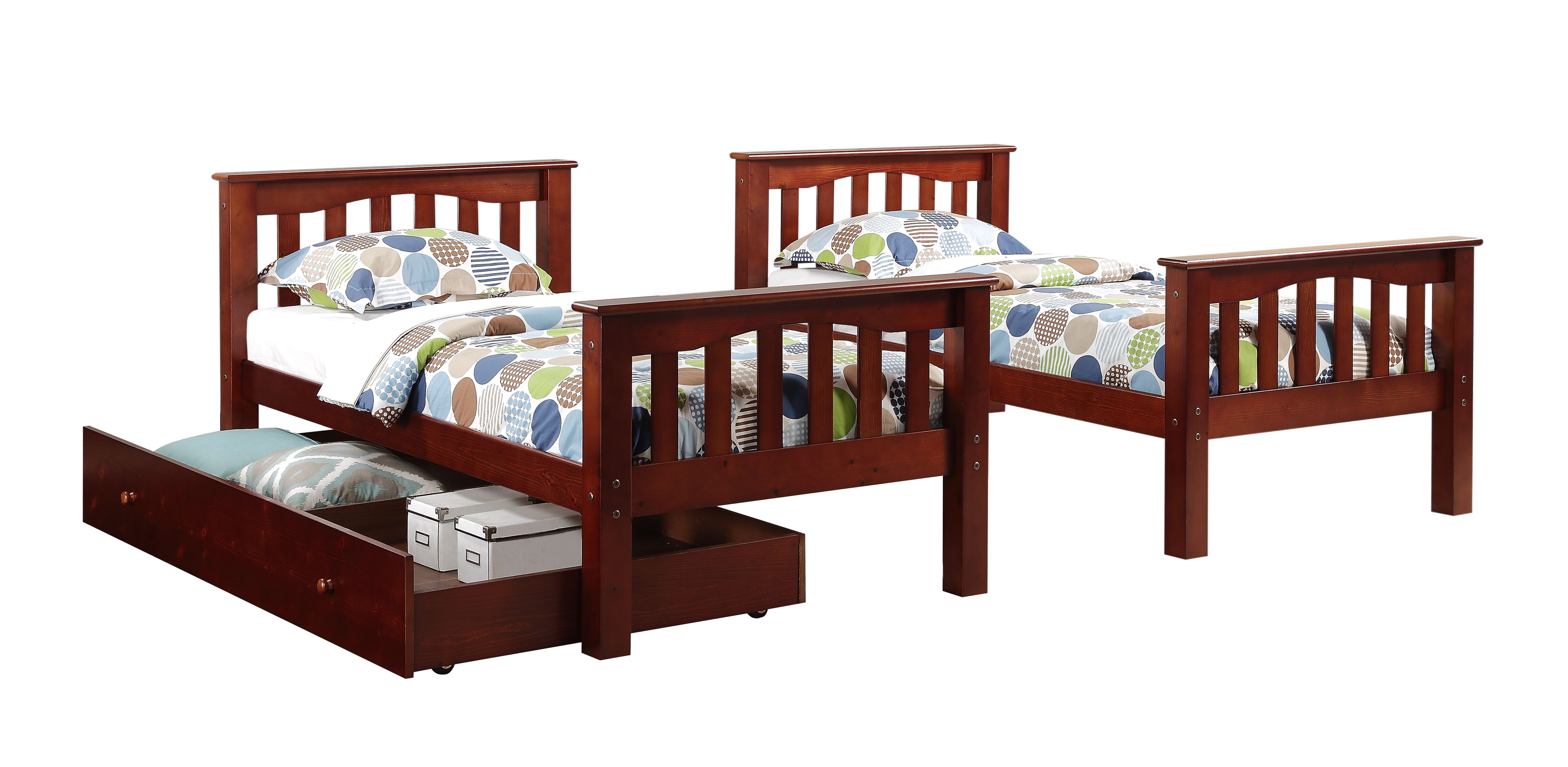 Berkley Jensen Twin Size Bunk Bed With, Berkley Jensen Stairway Bunk Bed With Trundle Drawer