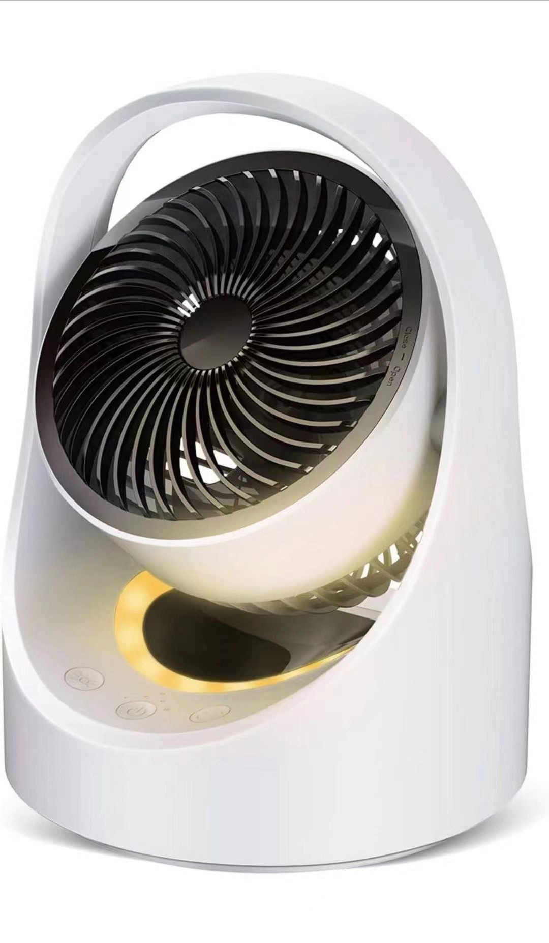 Air Circulator Fan Rechargeable Desk Fan Portable Oscillating Cordless Fan with LED Light 4 Speeds USB Powered Quiet Table Fan for Home Office Bedroom