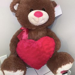 Giant Stuffed Bear And Heart Thumbnail
