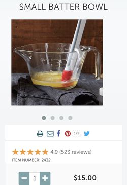 Pamper chef small glass batter bowl Thumbnail