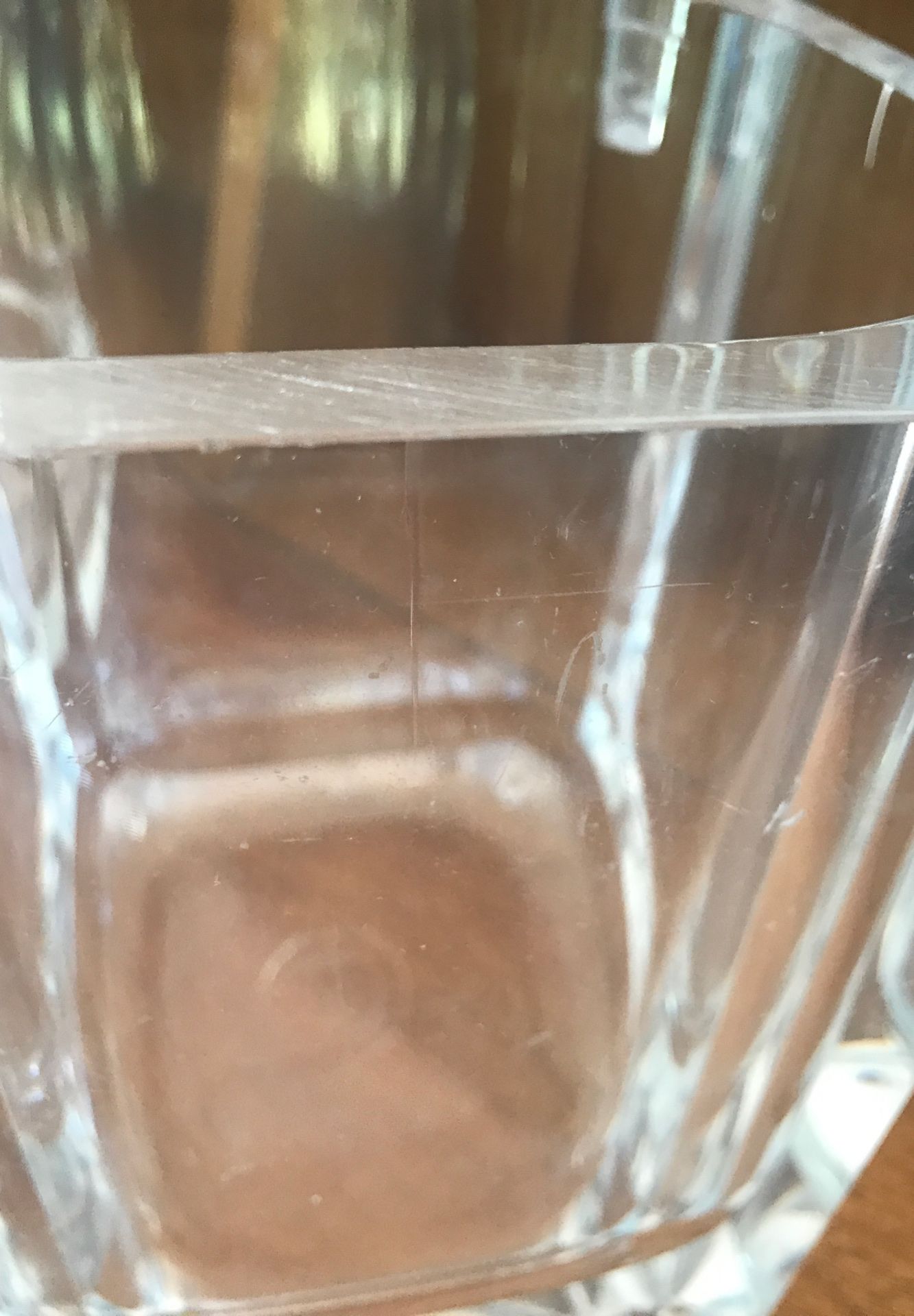 Vintage mid century thick acrylic lucite canister ice bucket container