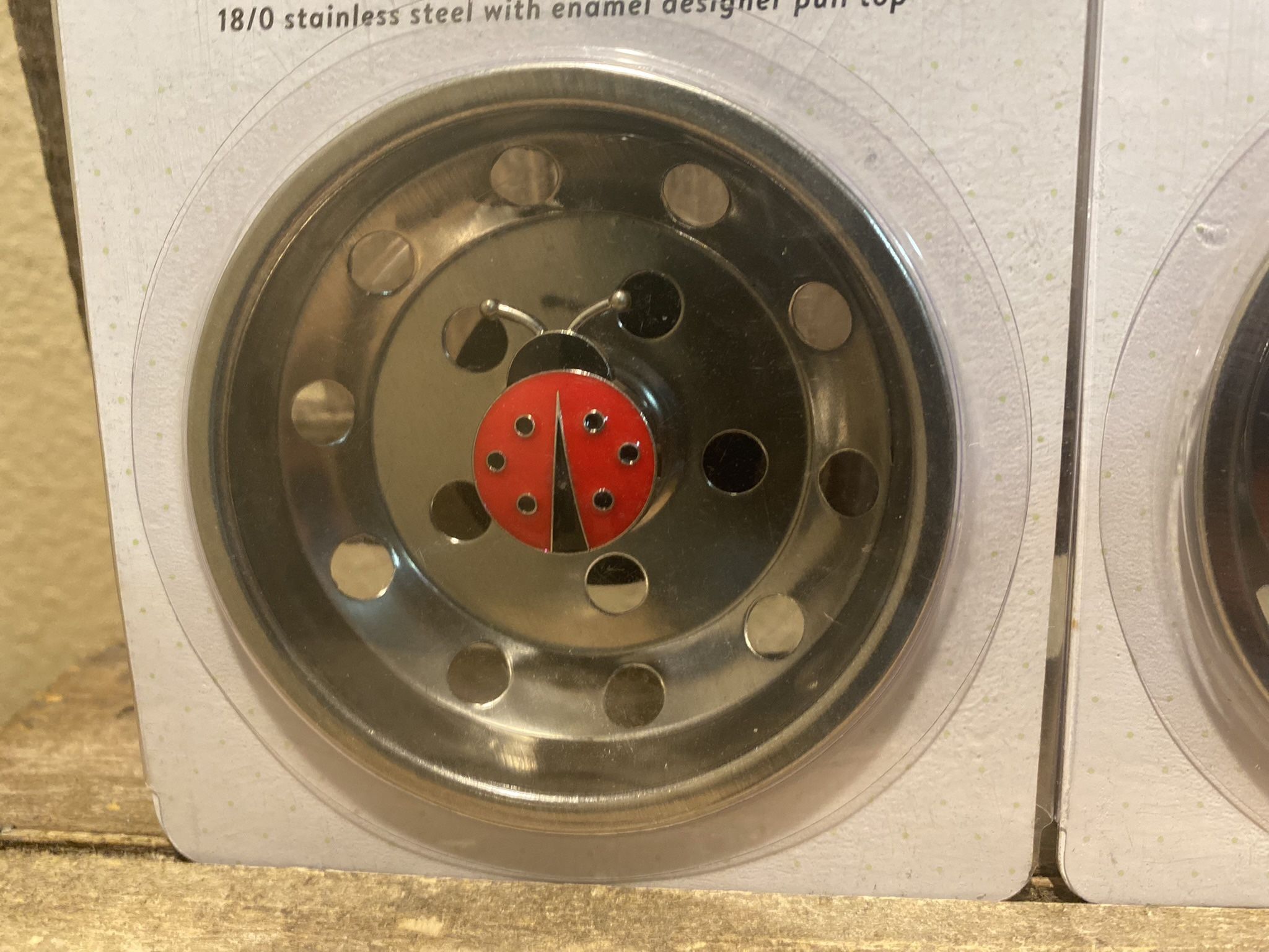 Lady Bug Sink Strainers Set of 2, Lady Bug Sink Stopper, Sink Strainer & Stopper