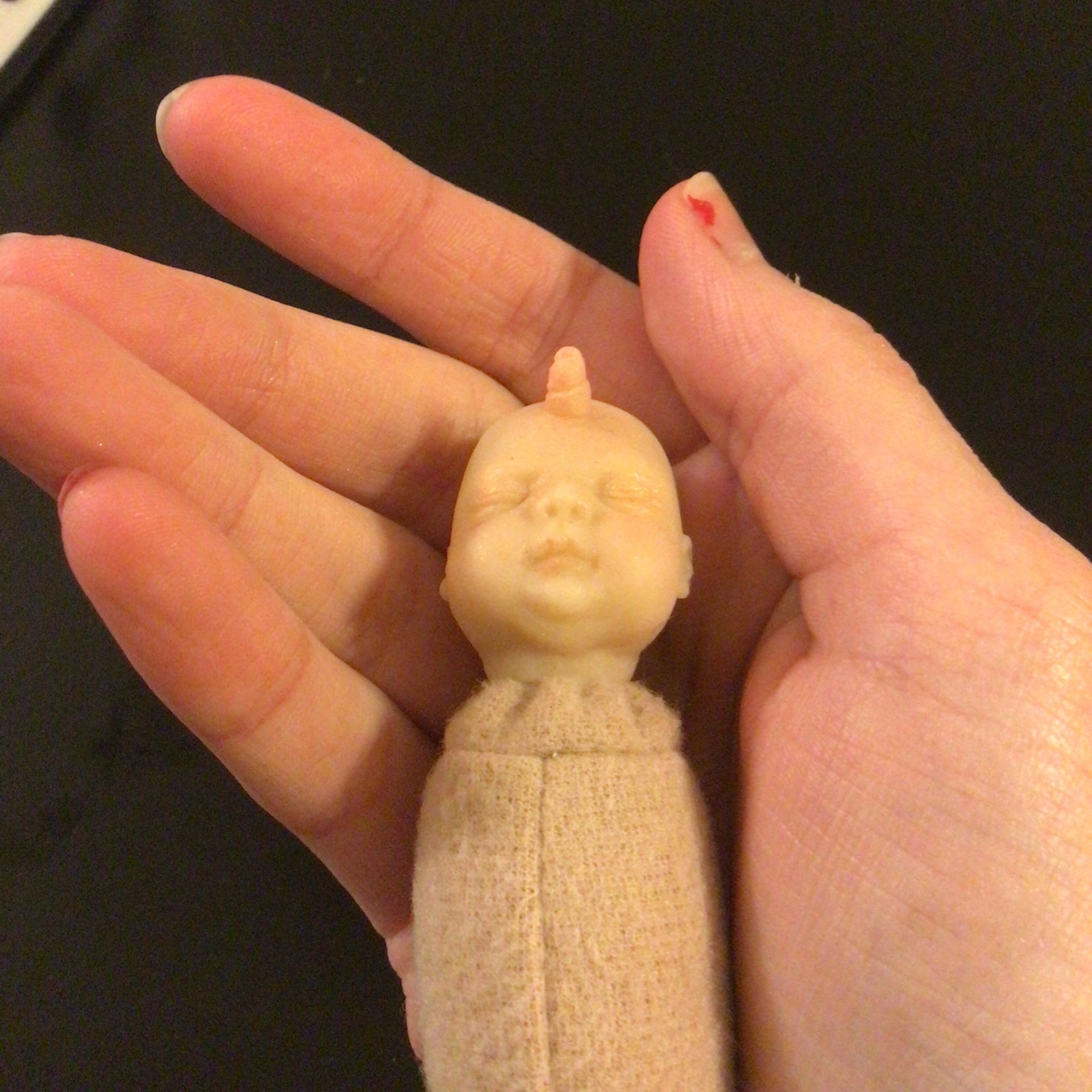 3 Inch Baby Unicorn Half Silicone Half Cloth Doll