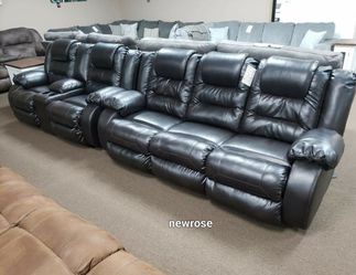 Hot Deal💎 $40 Down... 
[SPECIAL] Vacherie Black Reclining Living Room Set
Fast Delivery  Thumbnail