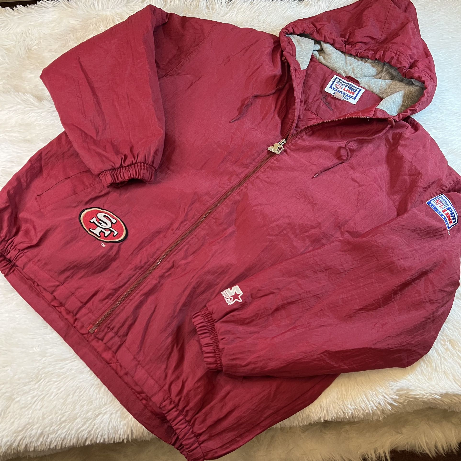 Vintage 90's Starter Pro Line San Francisco 49ers Parka Jacket 