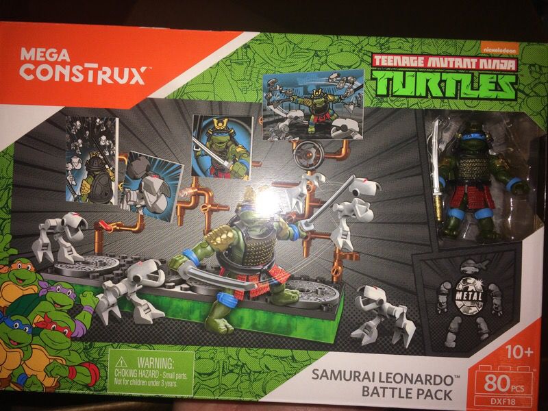 Teenage Mutant Ninja Turtles Mega Construx Samurai Leonardo Battle Pack DXF18 