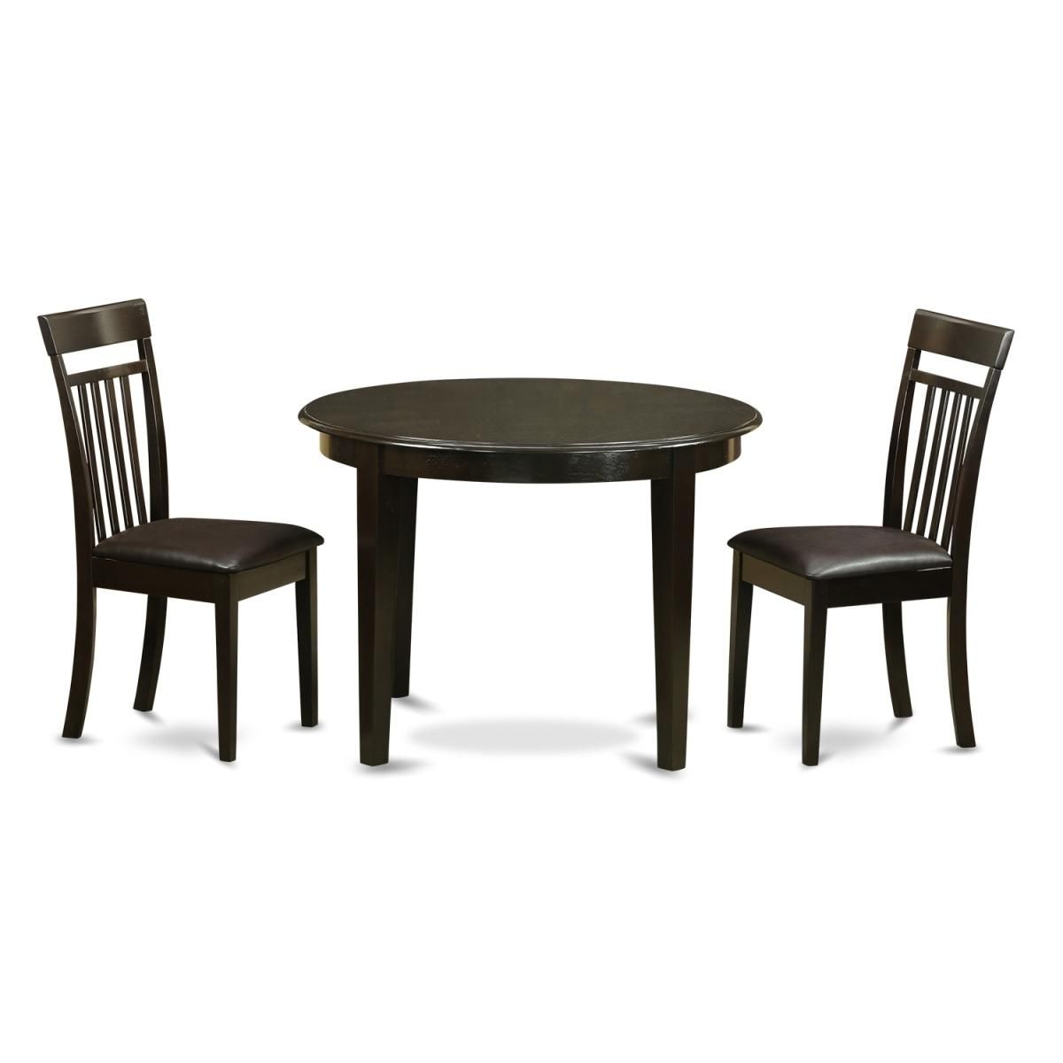 Small Kitchen Table & 2 Dinette Chairs, Cappuccino