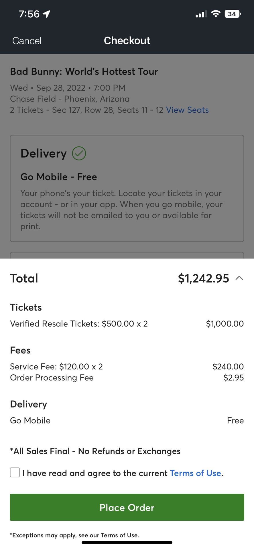 2 Bad Bunny Concert Tickets Phoenix