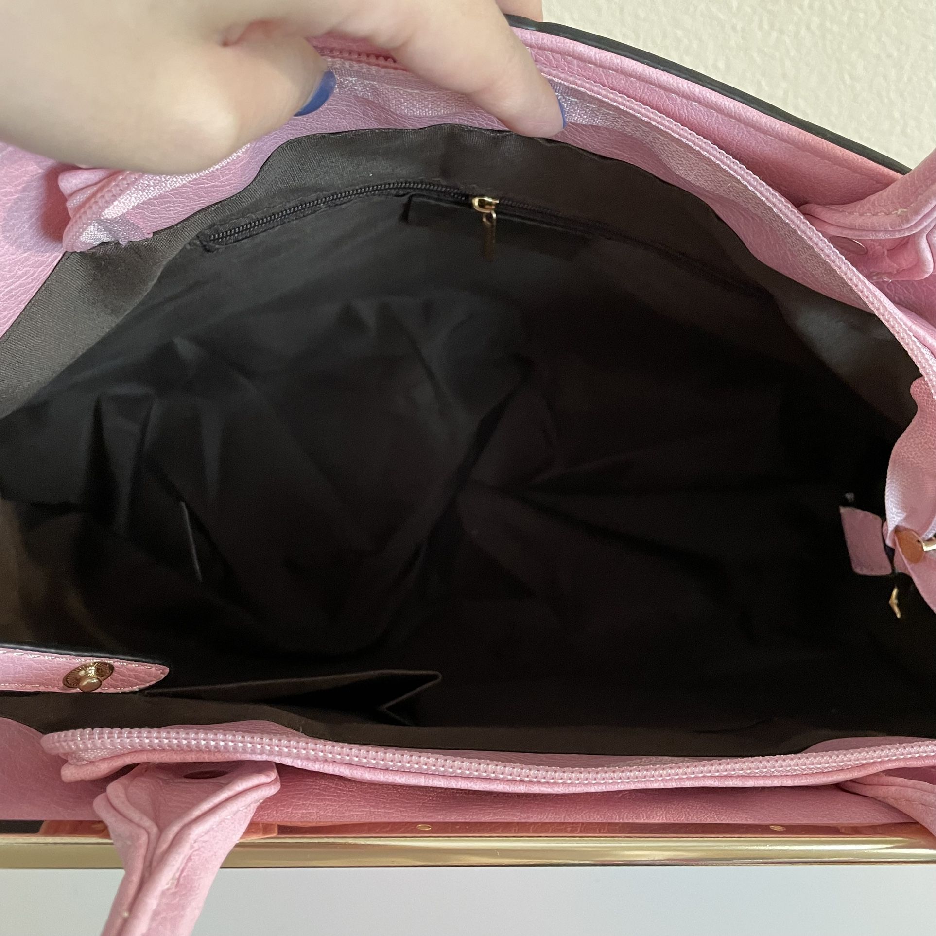 Womens Tote Bag Purse 2 Ways Pink