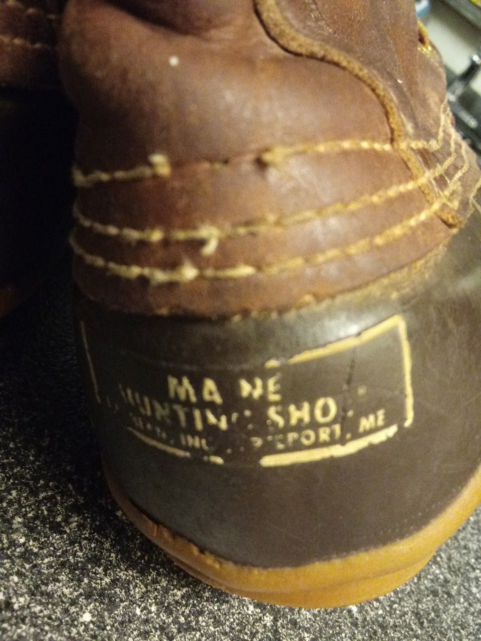 LL BEAN TALL SNAKE PROOF LEATHER HUNTING BOOTS SIZE 10 89.00