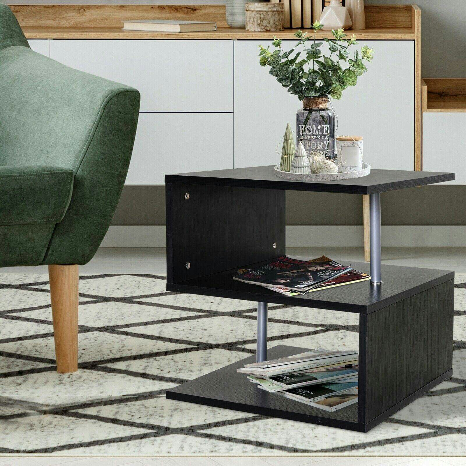 BRAND NEW!! 2 Tier Side End Cöfféé Table with Storàge Shélves