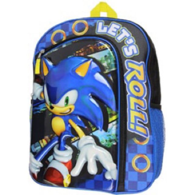 Sonic Sega Game Let's Roll Backpack