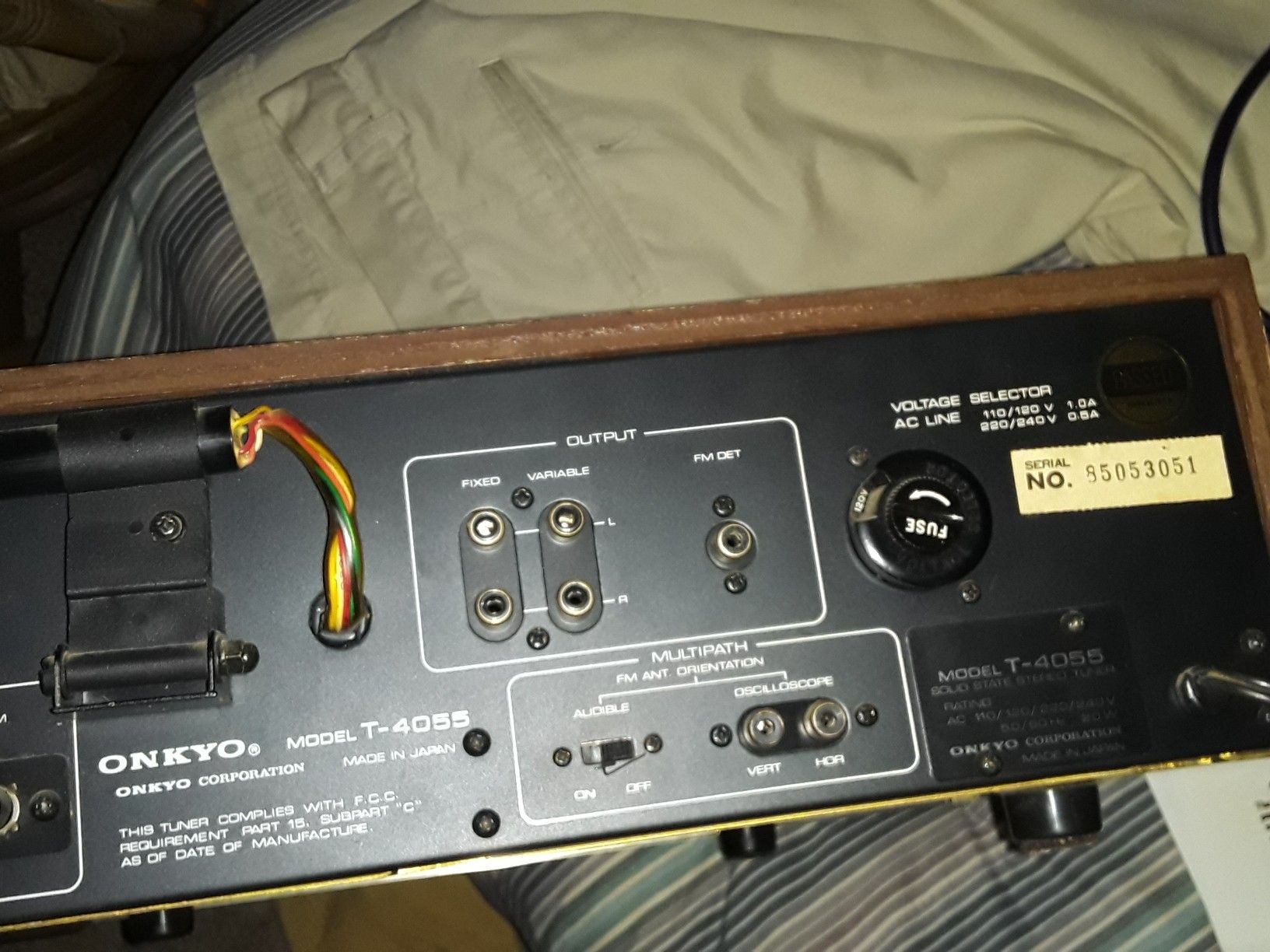 ONKYO T-4055 SOLO STATE STEREO TUNER