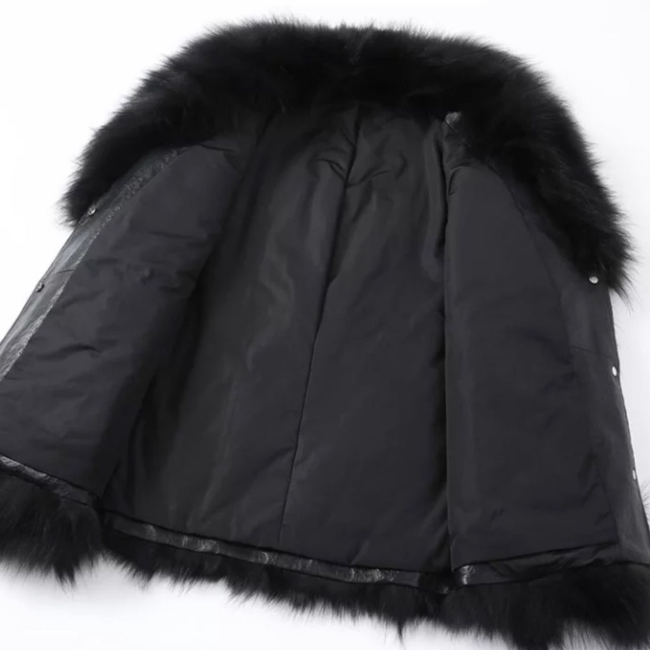 Genuine fox Fur Coat genuine leather jacket vest warm long sleeve trench bomber Jacket Fur Sheepskin Jacket Studs 