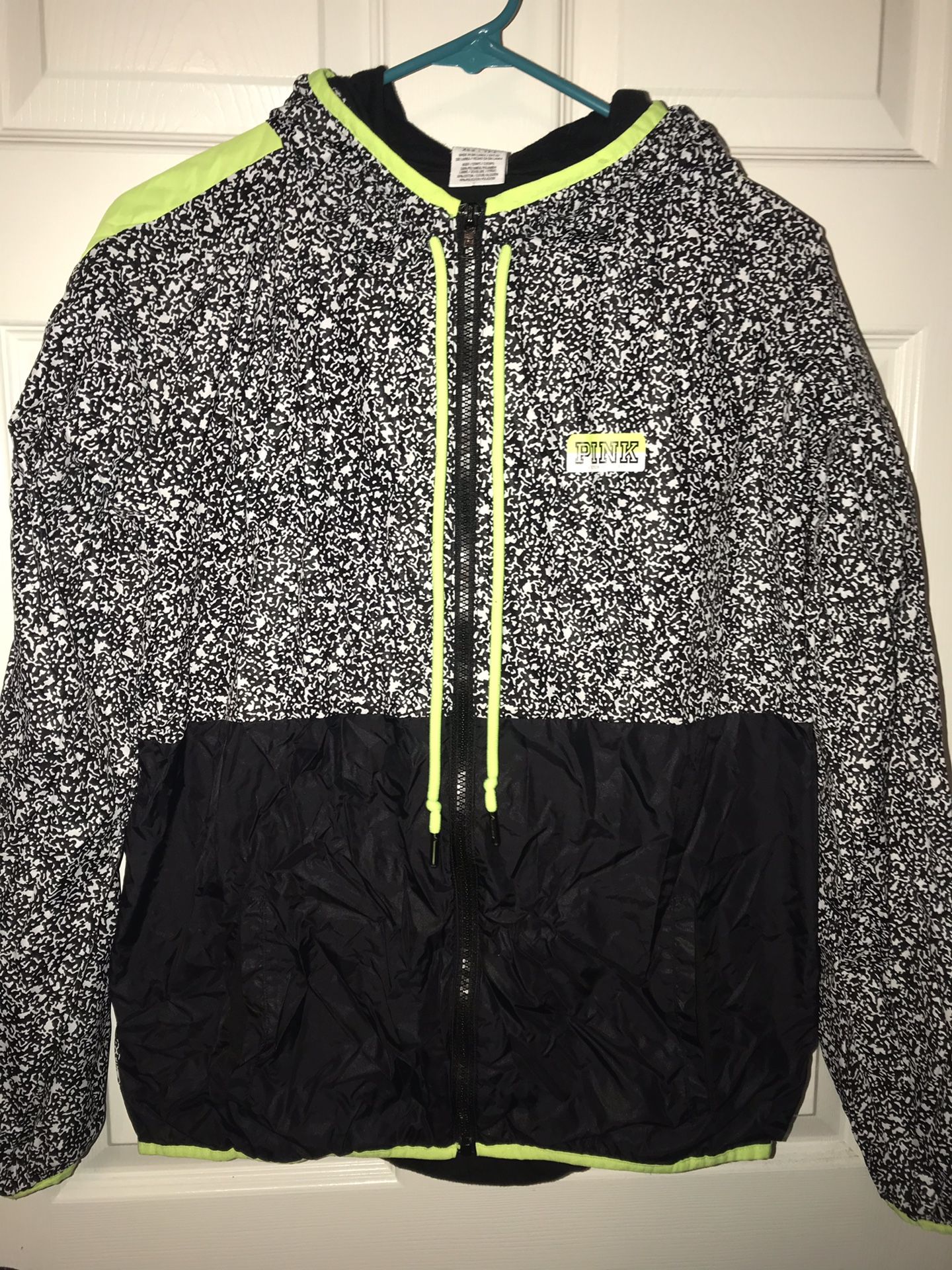 Pink victoria’s secret full zip windbreaker