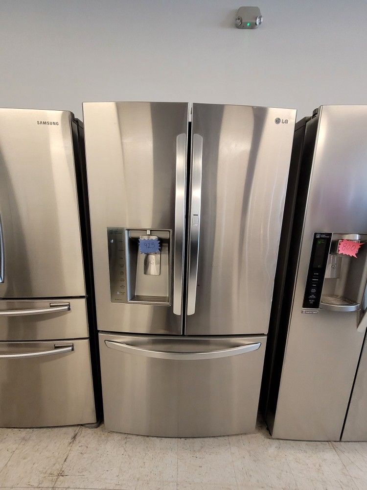 Lg Stainless Steel French Door Refrigerator With Showcase Used Good Condition With 90day's Warranty