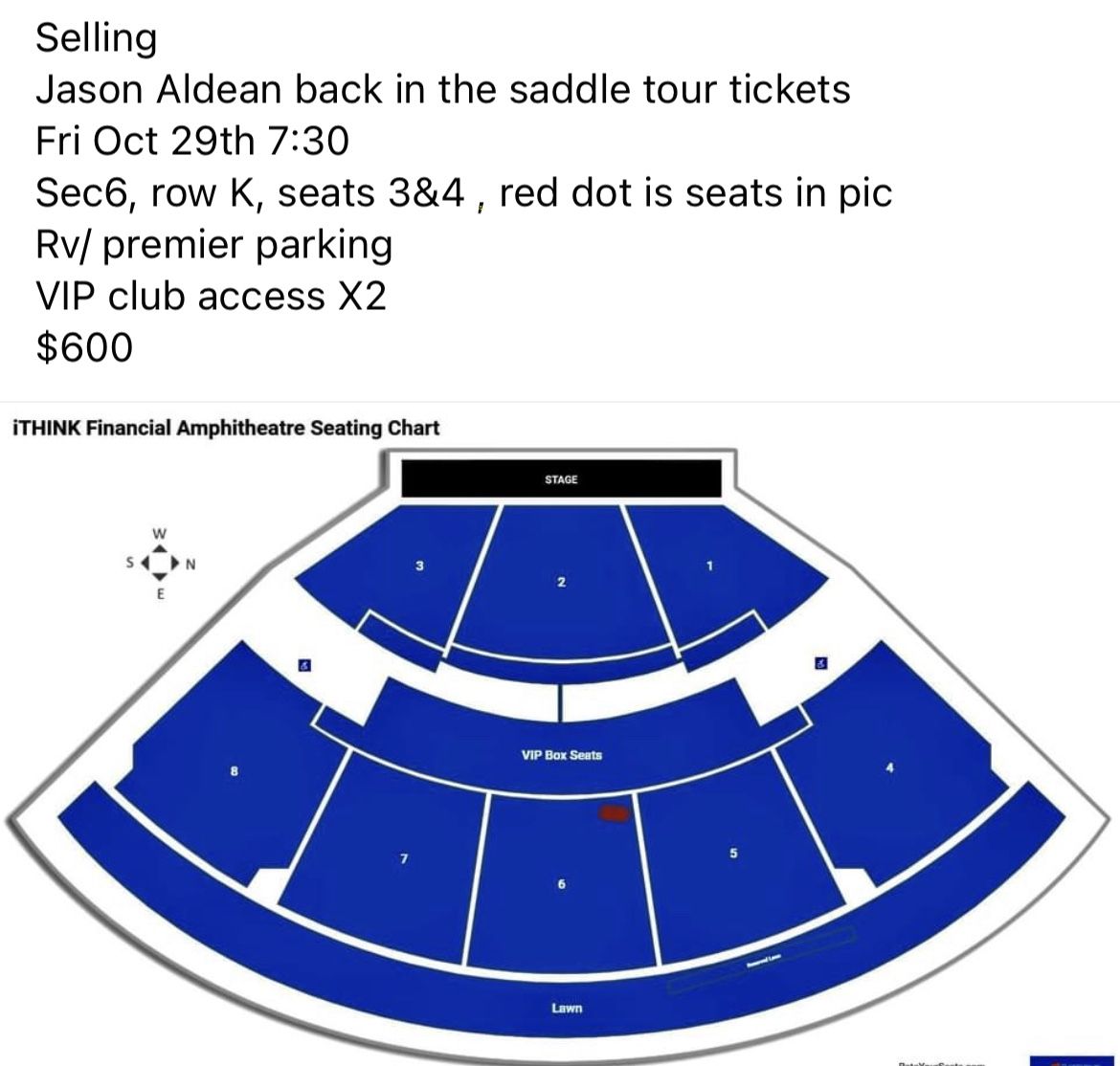 Jason Aldean Oct 29th Ithink Amphitheater
