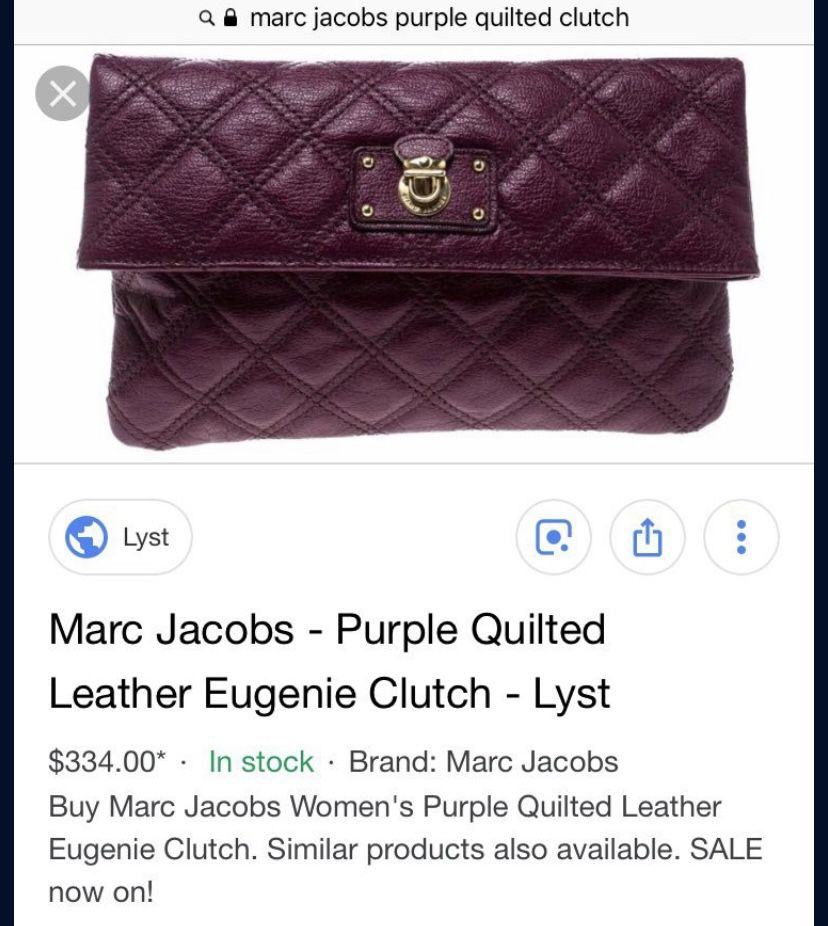 Purple Marc Jacobs Clutch Bag