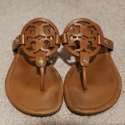 Tory Burch Vintage Vachetta Miller Sandals Size 7.5 Thumbnail