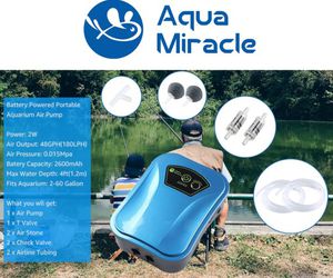 Aqua Miracle Lithium Battery Powered Portable Aquarium Air Pump Thumbnail
