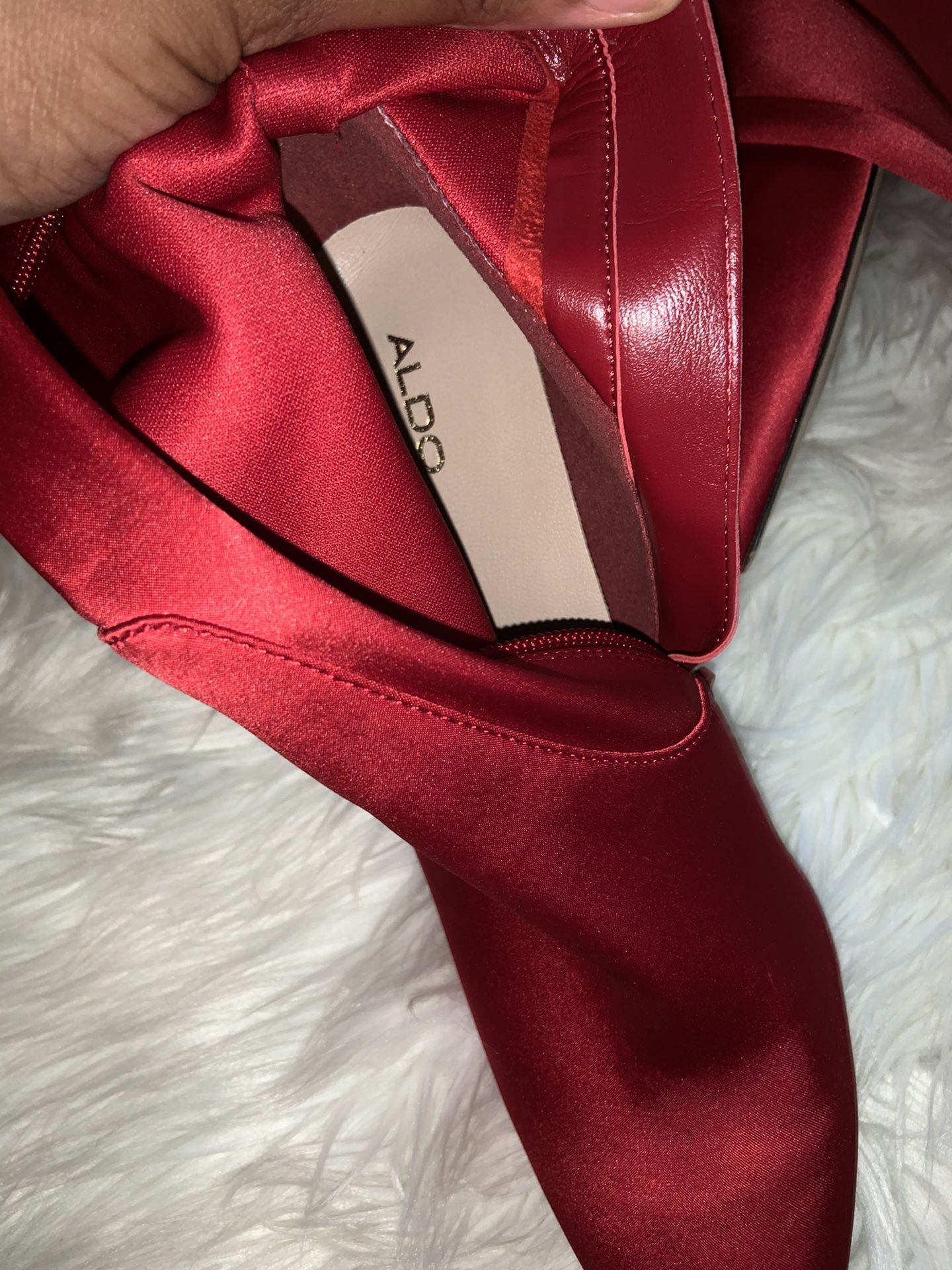 ALDO Red High Boots (Size 8.5)