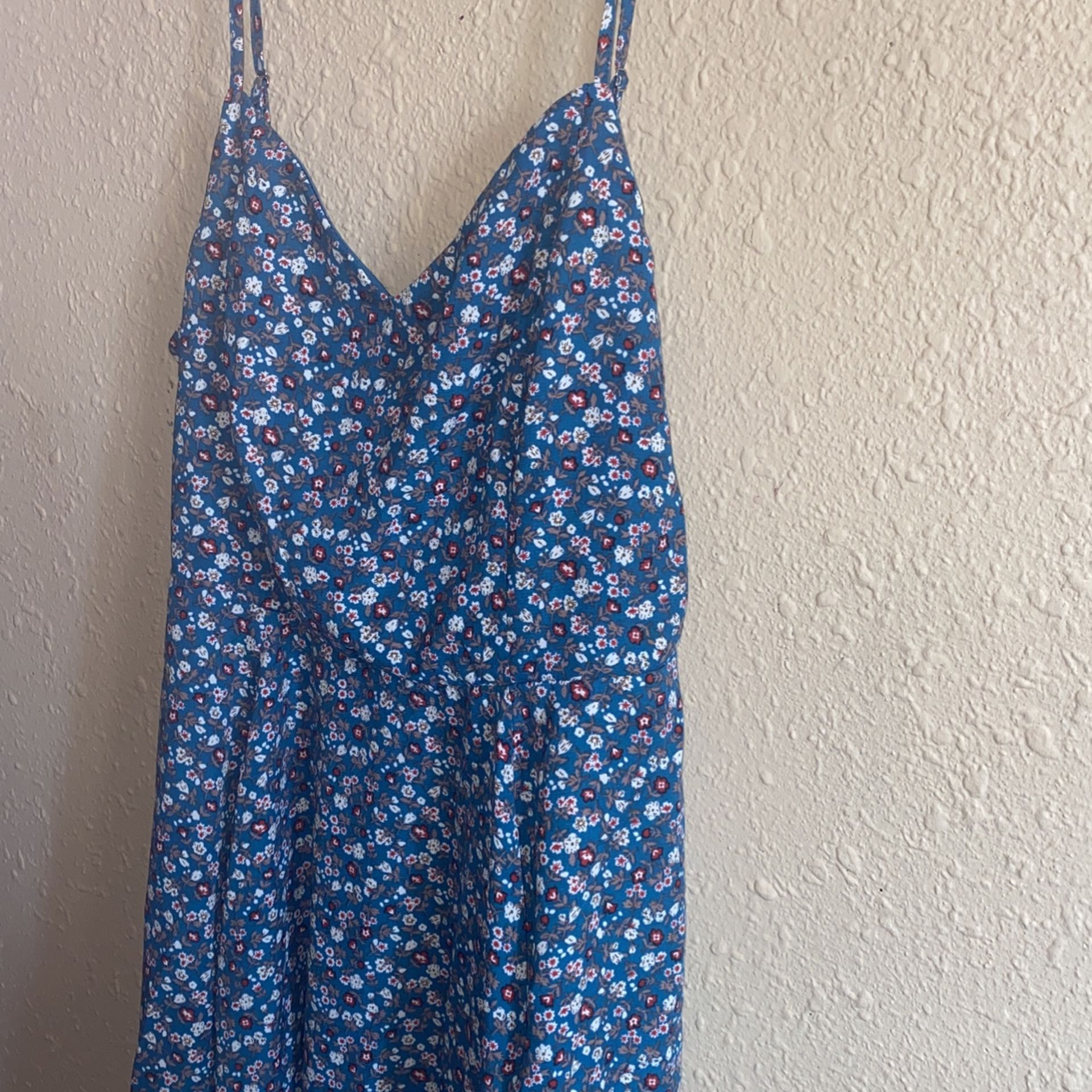 Blue Floral Sexy Dress