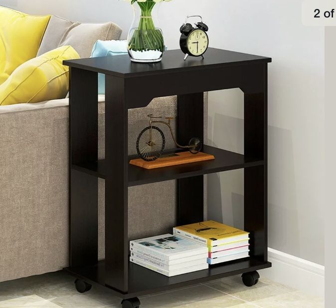 3-Tier Storage Locker Bedroom Night Table Sofa Coffee Table Modern End Table