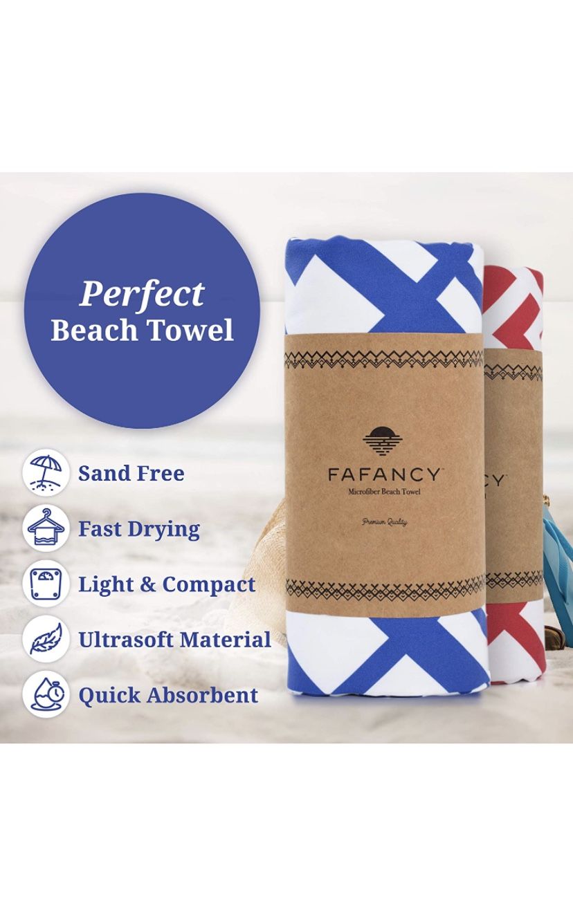 Microfiber Beach Towel, NEW