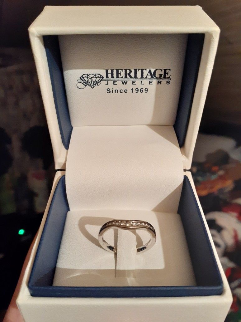 Engagement and Wedding Band (size 7)