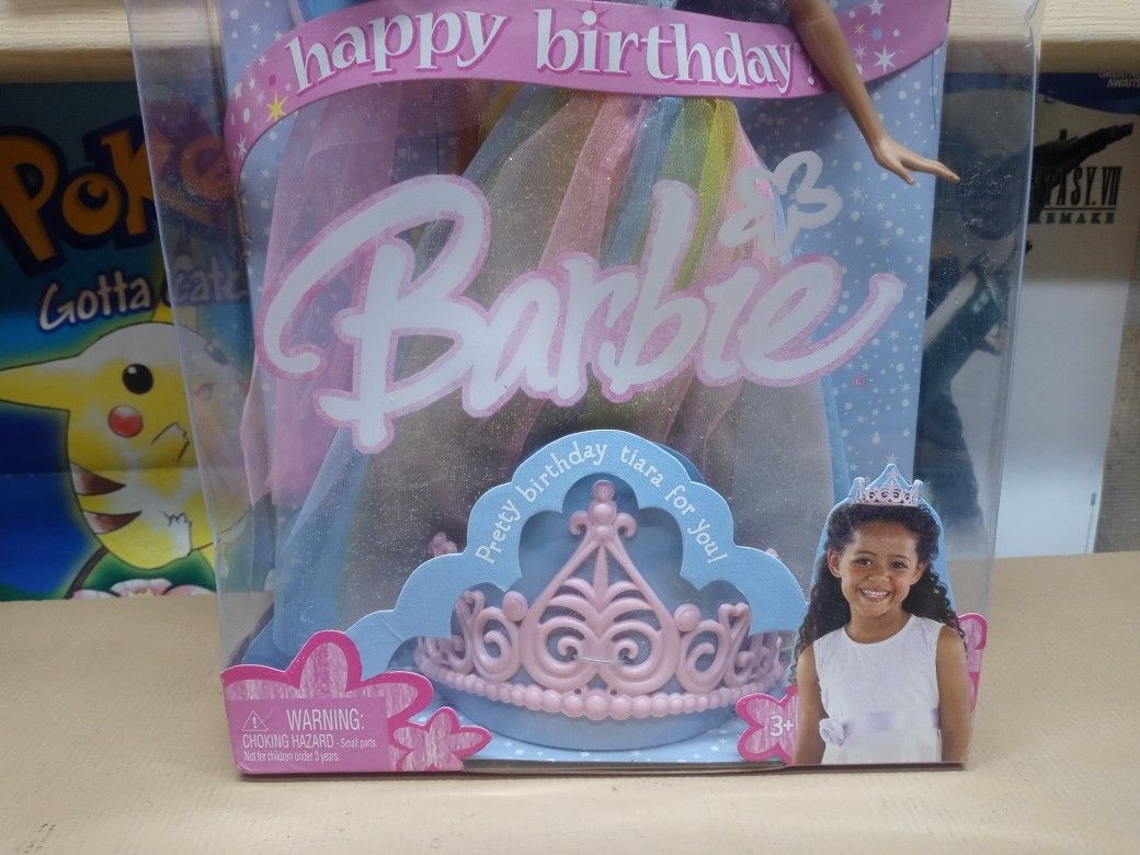 New-Unopened Birthday Barbie Doll 2005 African American W/ Tiara Princess Crown