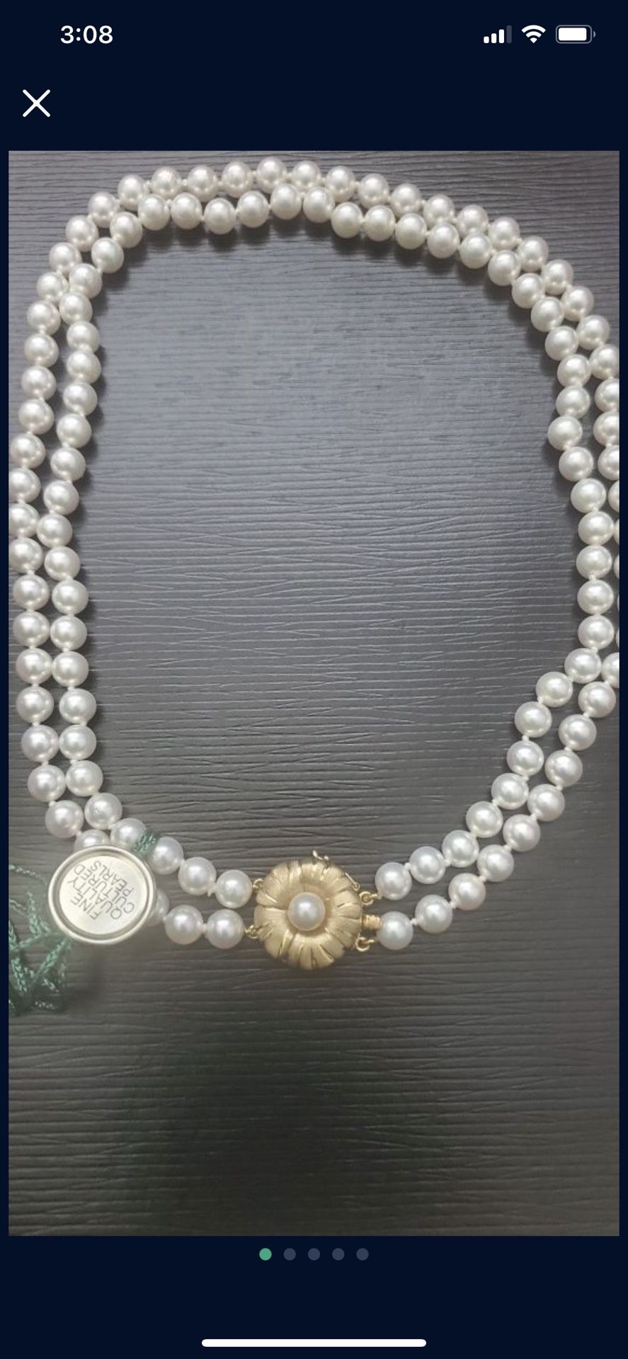 Bloomingdales Cultured Pearl Necklace