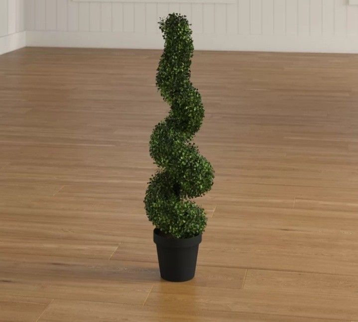 36" Artificial Boxwood Topiary Plant In Pot