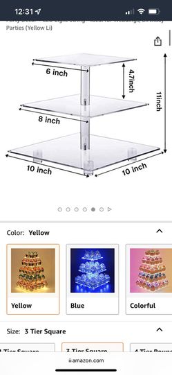 Acrylic Cupcake Stands with Lights Thumbnail