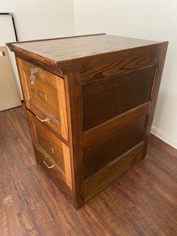 Antique Filing Cabinet Like-New Condition Thumbnail