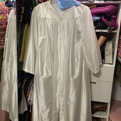 White Graduation Gown  Thumbnail
