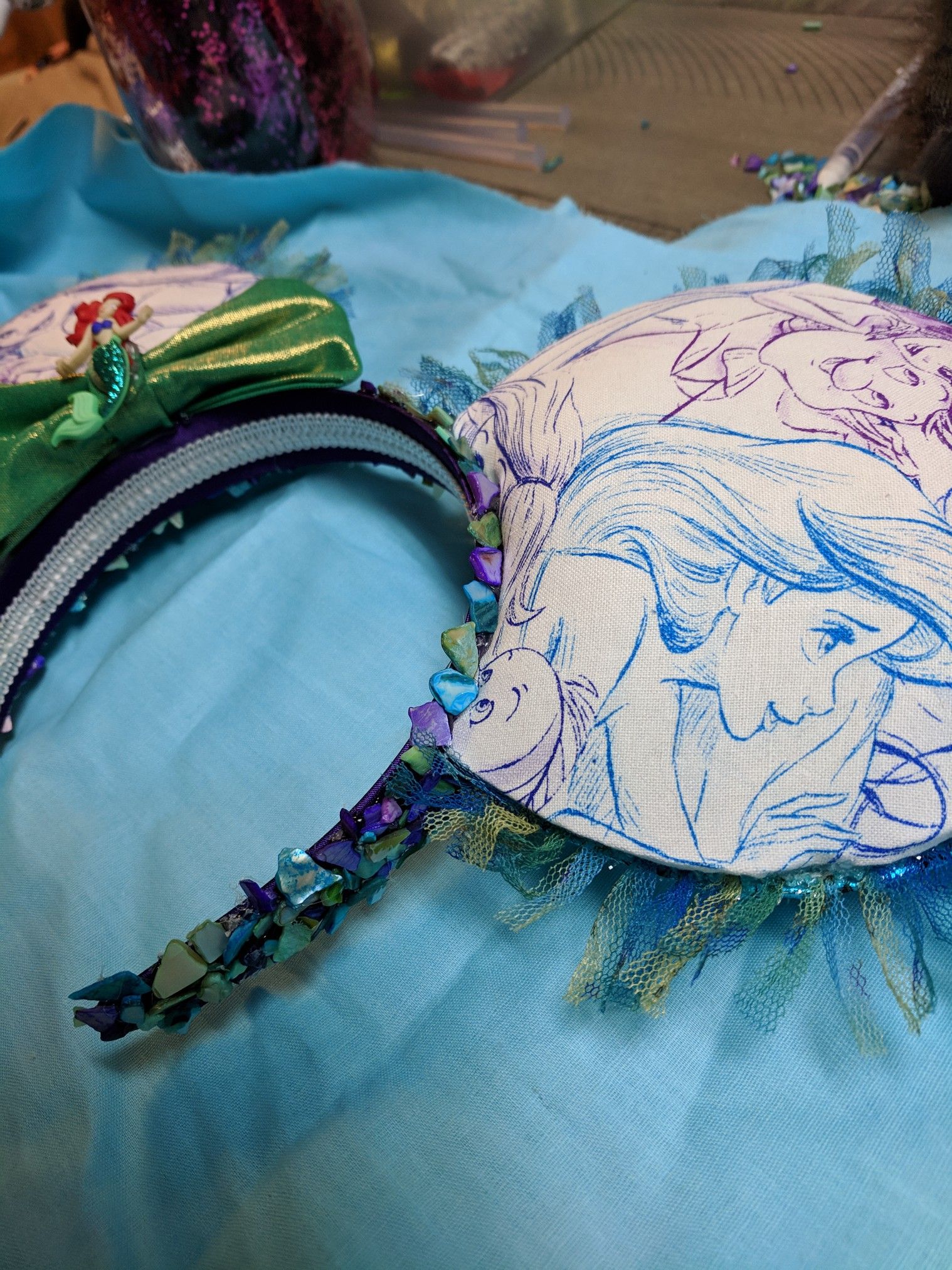 Custom Little Mermaid Mickey Ears