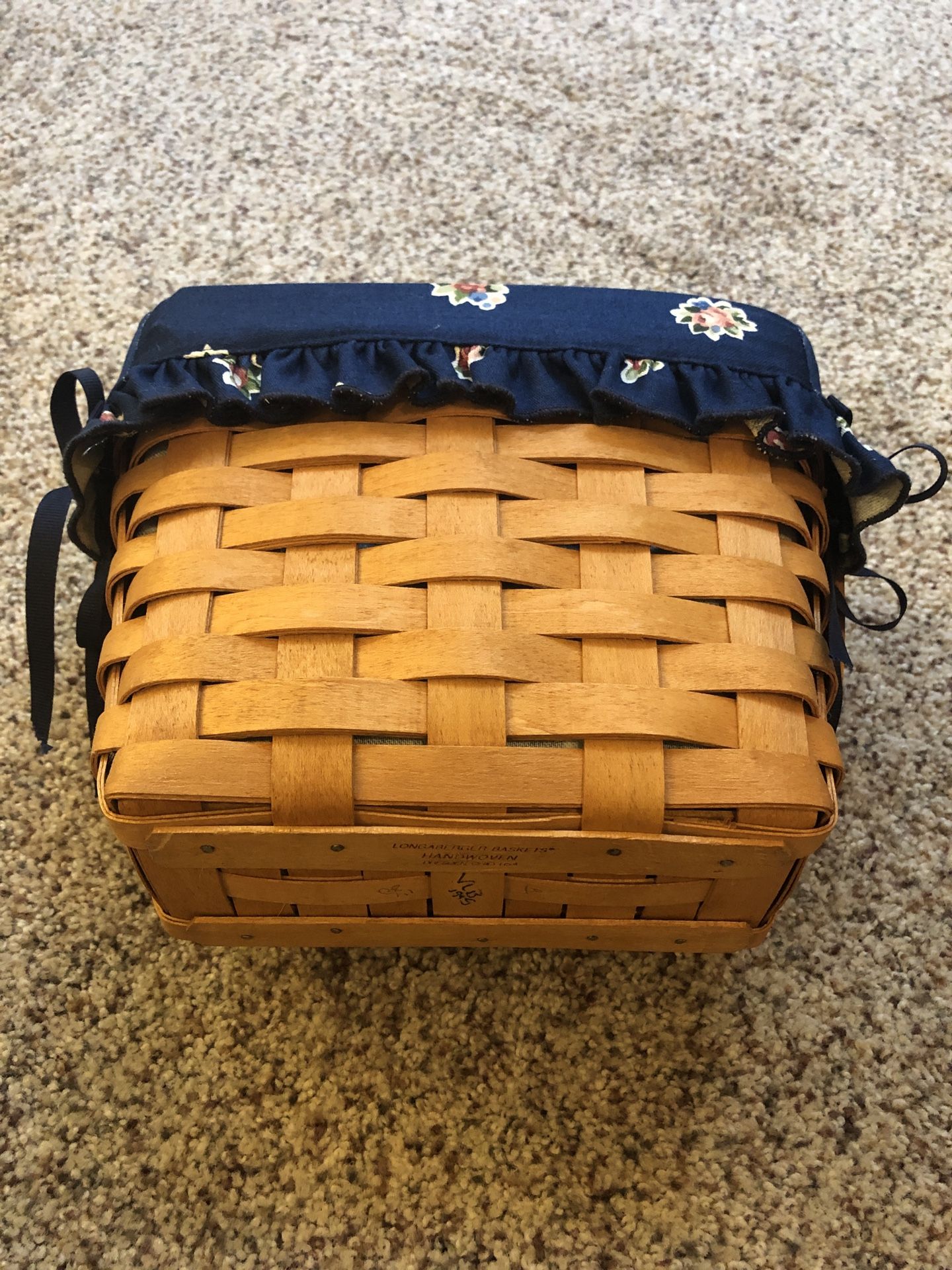 Longaberger 1995 Dresden Tour Basket, 1995 Dresden Tour Basket II and Wrought Iron Leaf Basket Hook