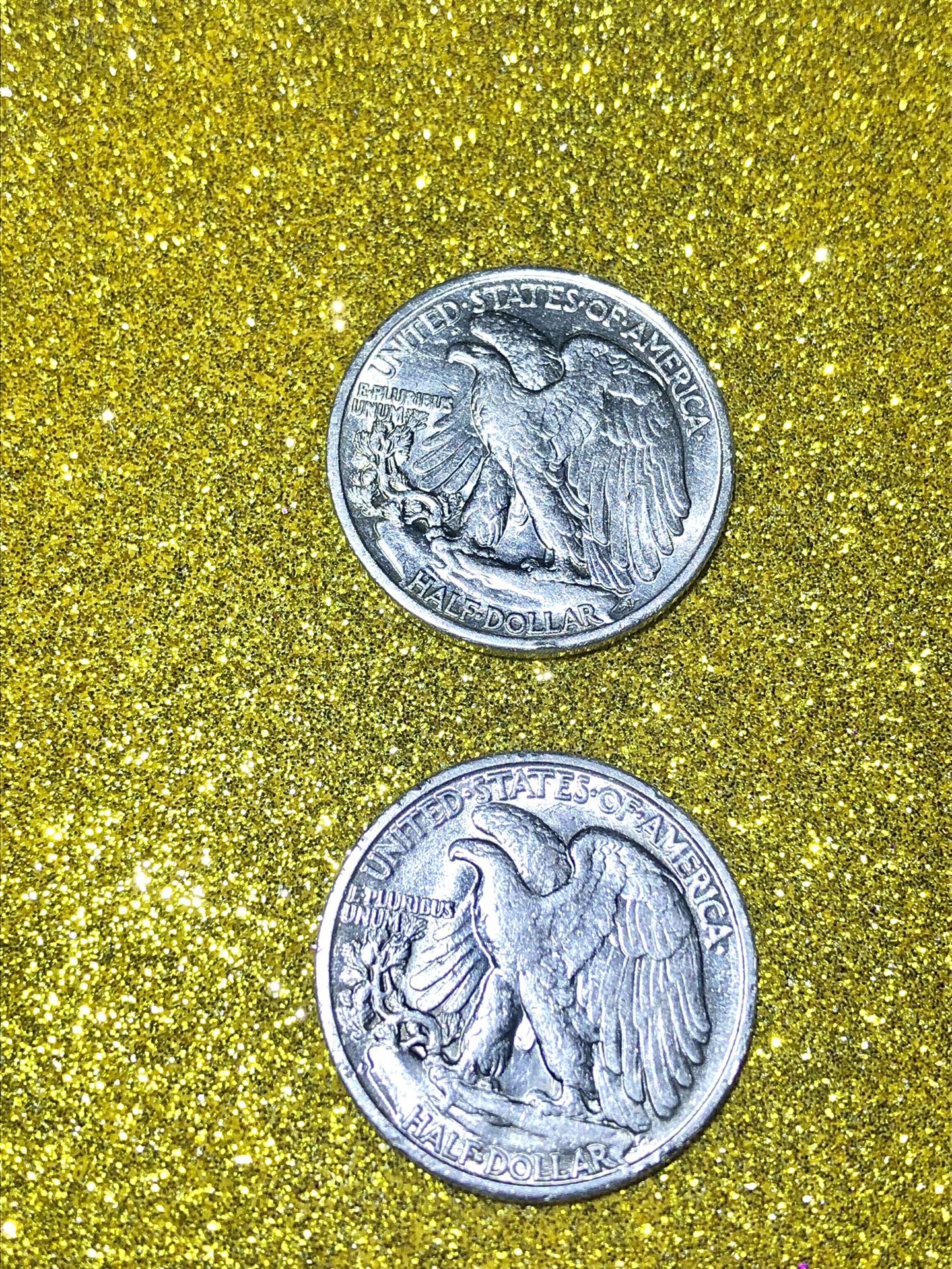 🪙🪙 1934 and 1947 Walking Liberty Silver Half Dollar 🪙🪙🪙