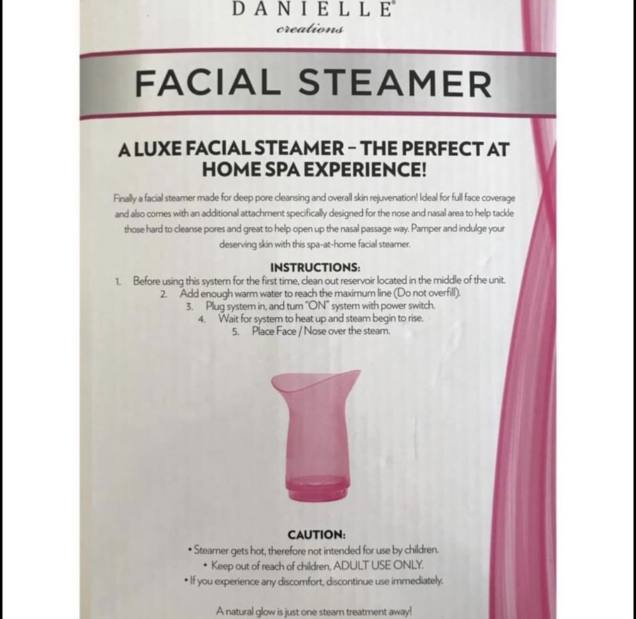 Pink Facial Steamer Home Spa