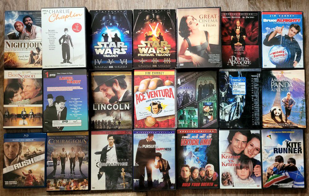 Various DVDs for sale 2$ each (1$ each if bought all together) 